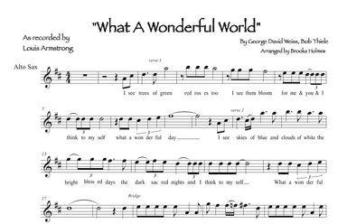 What A Wonderful World (arr. Brooks Holmes)