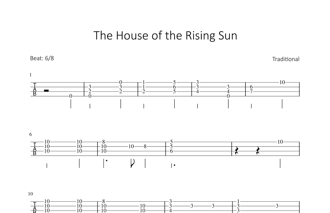 The House of the Rising Sun (arr. Bettina Schipp)