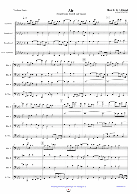 Air (Water Music) (arr. Josef STASTNY)