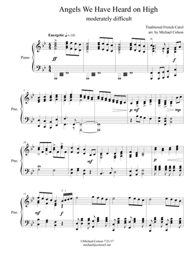 Angels We Have Heard on High (arr. Michael Colson)