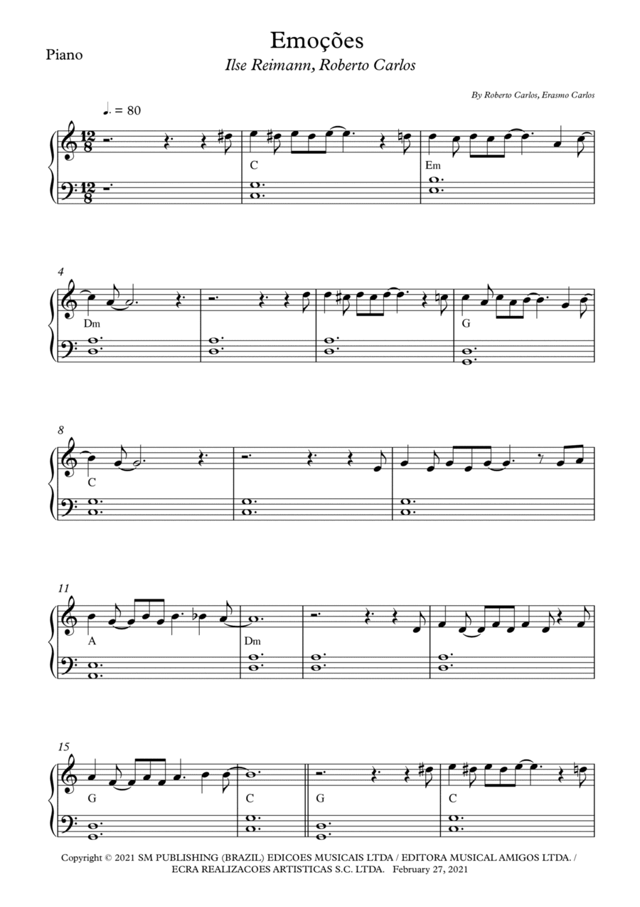 Emocoes (arr. Wesley S. SIlva)