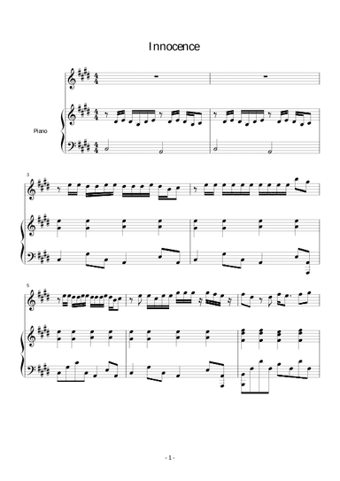 Innocence (arr. Avril Lavigne)