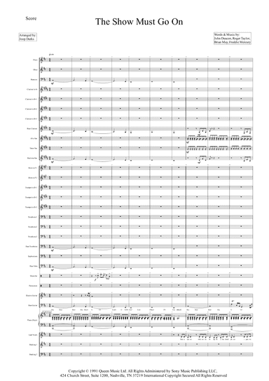 The Show Must Go On (arr. Joop Derks)