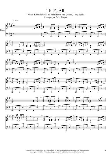 That's All (arr. Peter Gašpar)
