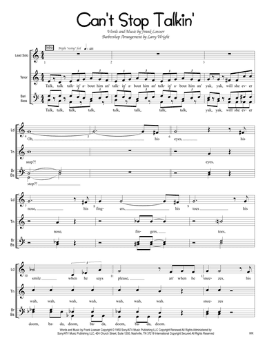 Can't Stop Talking (arr. Larry Wright)