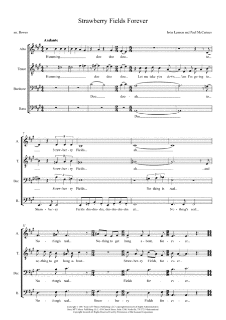 Strawberry Fields Forever (arr. Oliver Bowes)