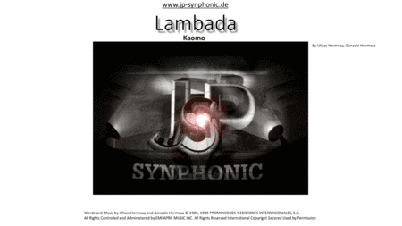 Llorando Se Fue (la Lambada) (arr. J.P.-Synphonic)