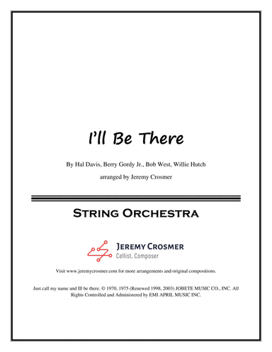 I'll Be There (arr. Jeremy Crosmer)