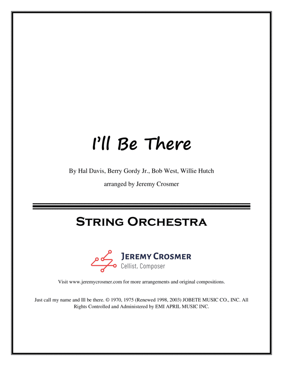 I'll Be There (arr. Jeremy Crosmer)
