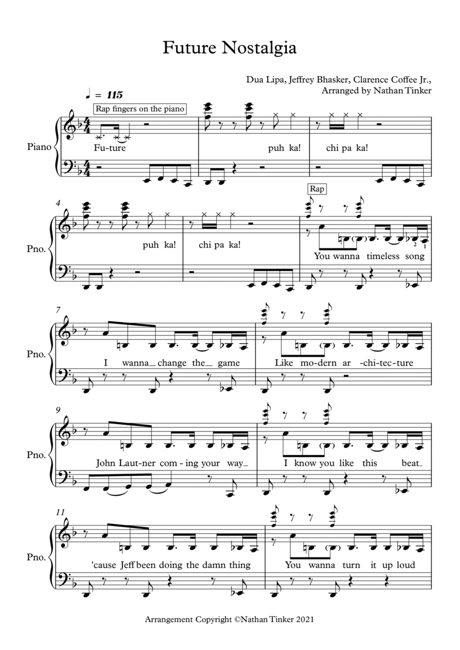 Future Nostalgia (arr. Nathan Tinker)