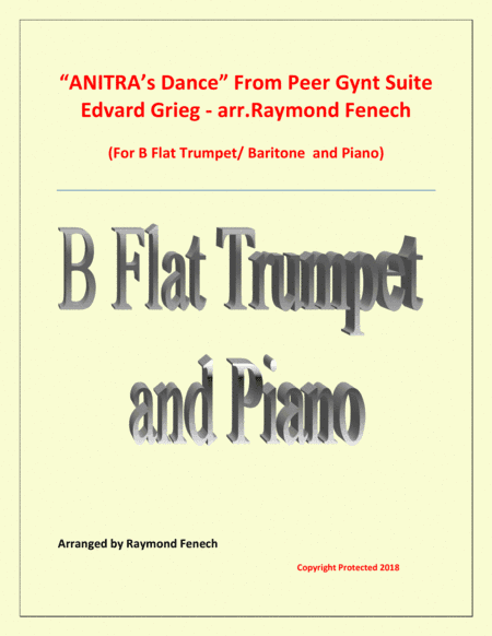 Anitra's Dance - From Peer Gynt - B Flat Trumpet and Piano (arr. Raymond Fenech)