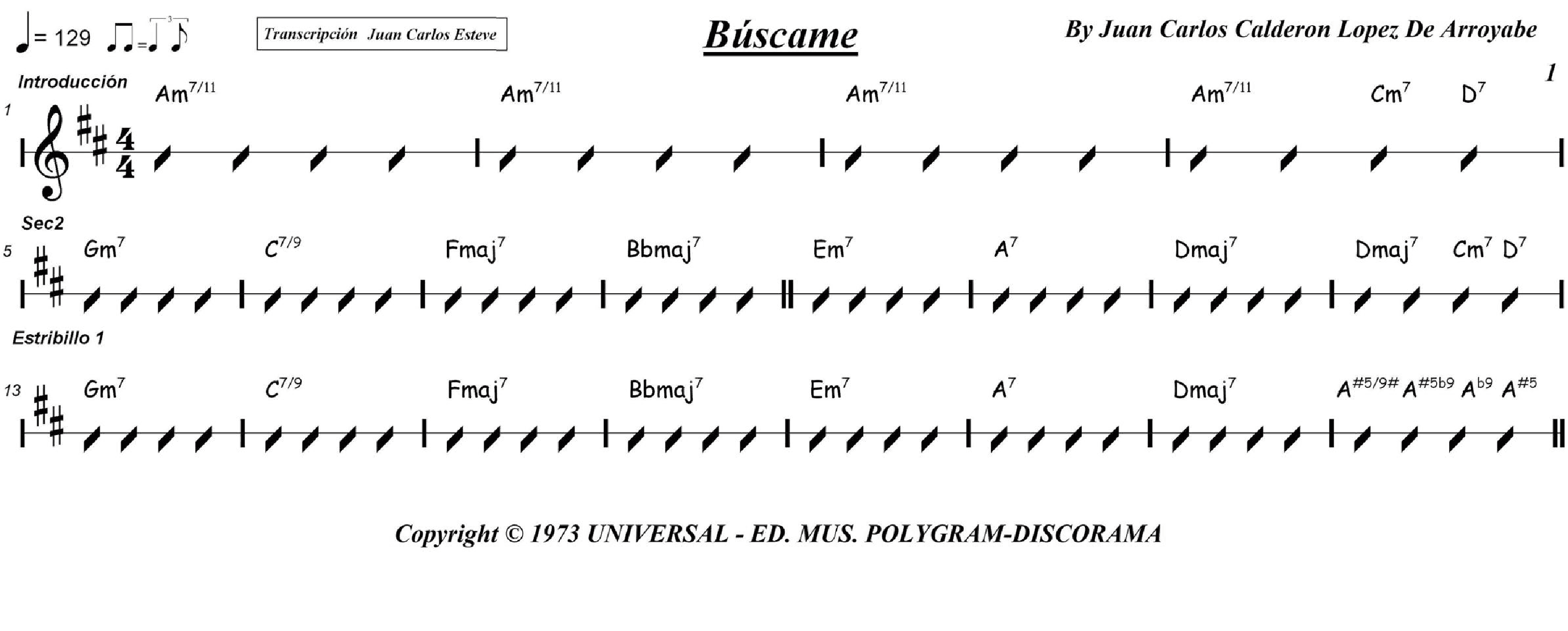 Buscame (arr. juan carlos esteve / Gran Coda)