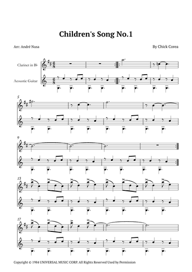 Children's Song No. 1 (arr. André Nusa)