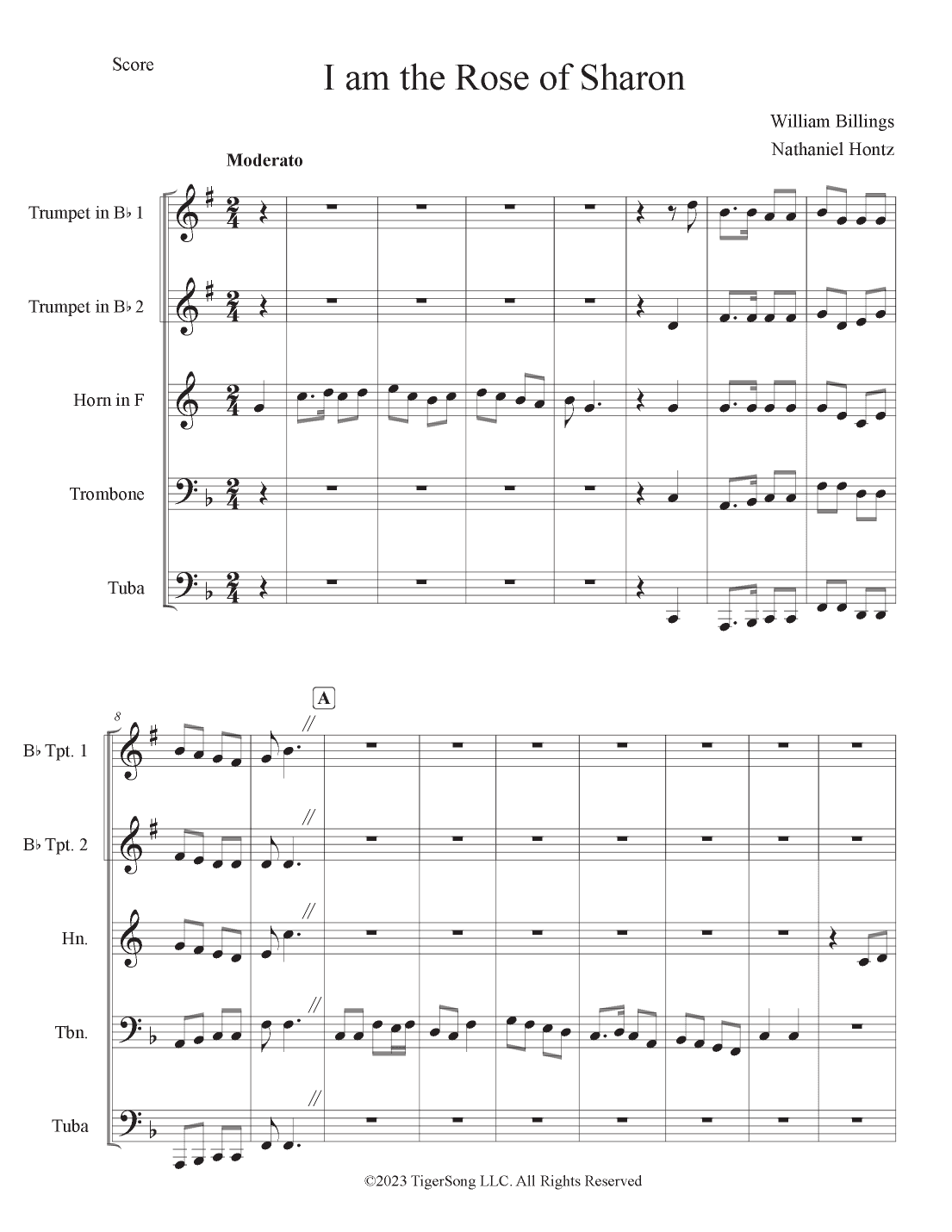 I am the Rose of Sharon (arr. Nathaniel Hontz)