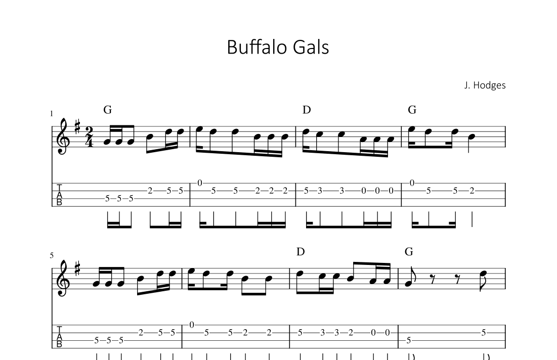Buffalo Gals (arr. songbooks.info)