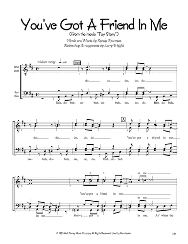 You've Got A Friend In Me (arr. Larry Wright)