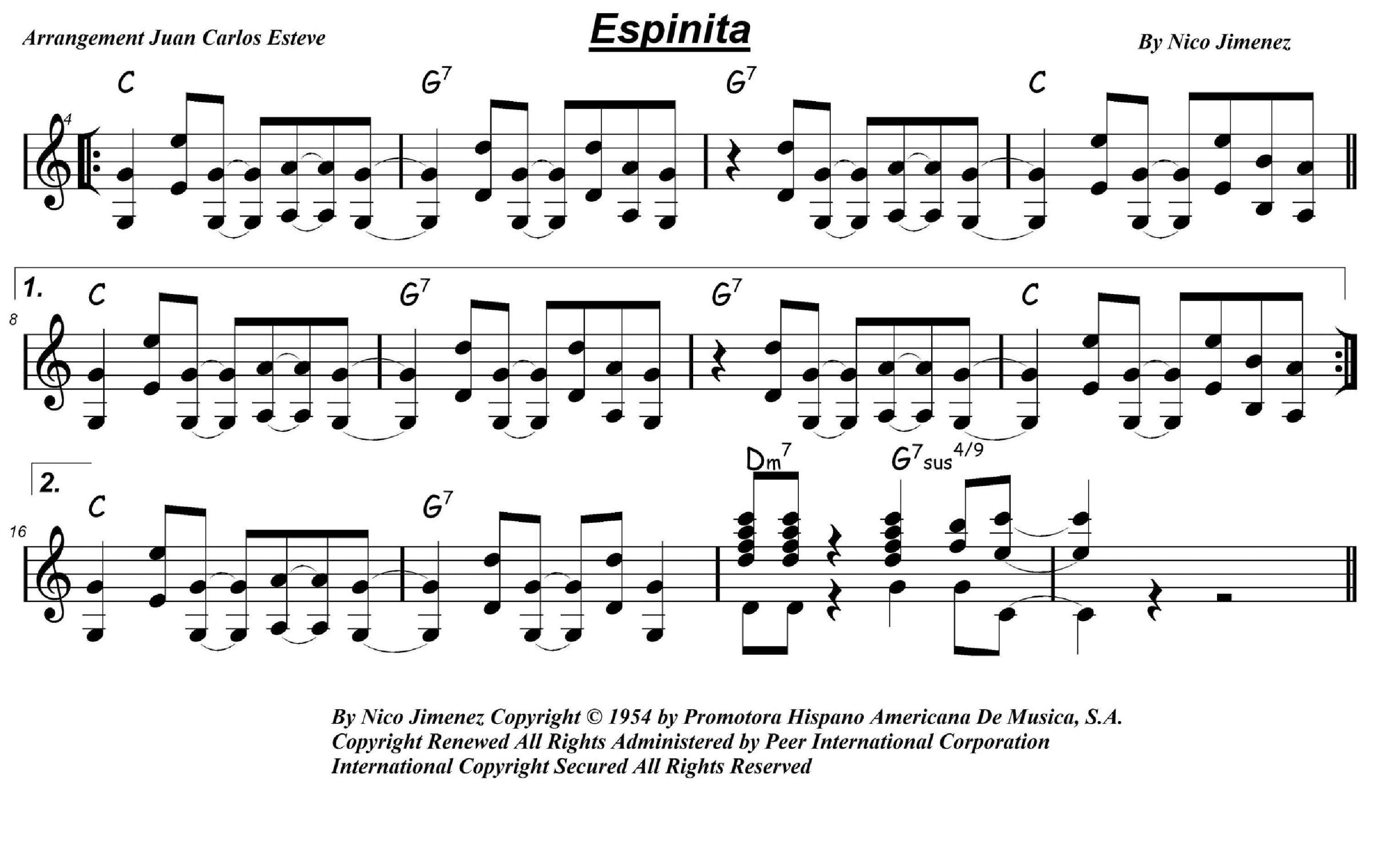Espinita (arr. juan carlos esteve / Gran Coda)