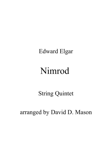 Nimrod from The Enigma Variations (arr. David D. Mason)