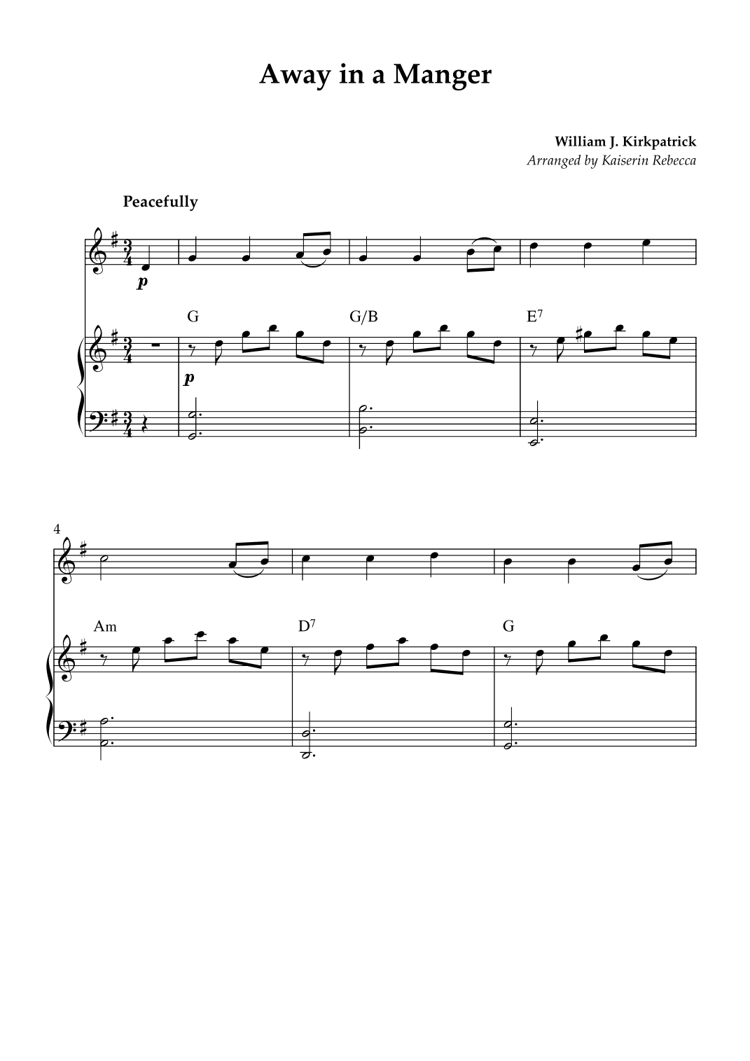 Away in a Manger (arr. Kaiserin Rebecca)