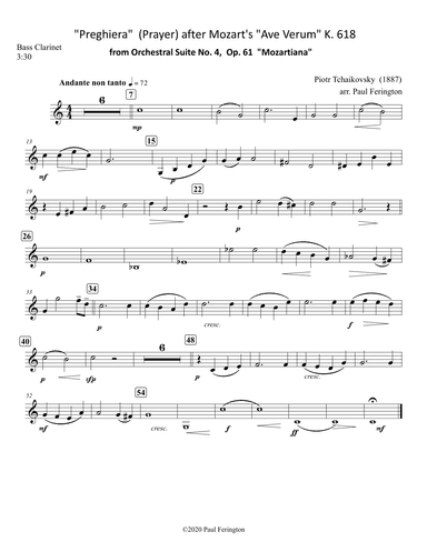 "Prayer" (after Mozart)  from Orchestral Suite No. 3 (arr. Paul Ferington)