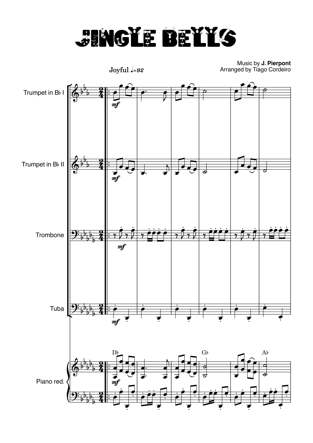 Jingle Bells (arr. Tiago Cordeiro)