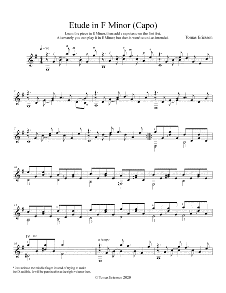 Etude in F Minor (Capo)