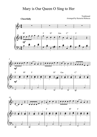 Mary Is Our Queen O Sing To Her (arr. Kaiserin Rebecca)