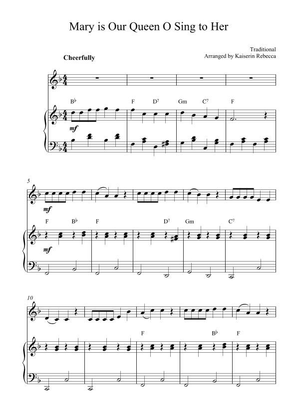 Mary Is Our Queen O Sing To Her (arr. Kaiserin Rebecca)