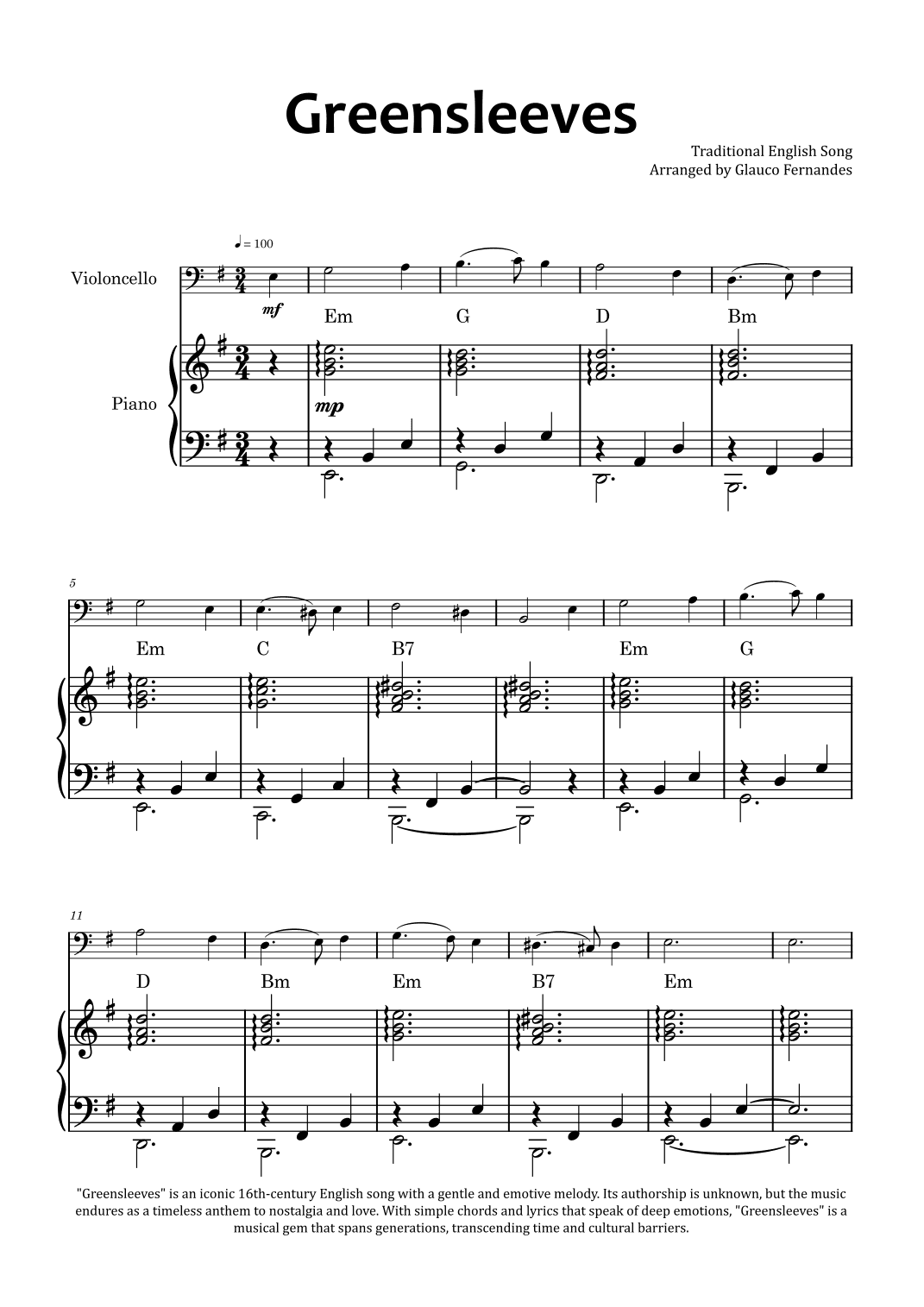Greensleeves (arr. Glauco Fernandes)