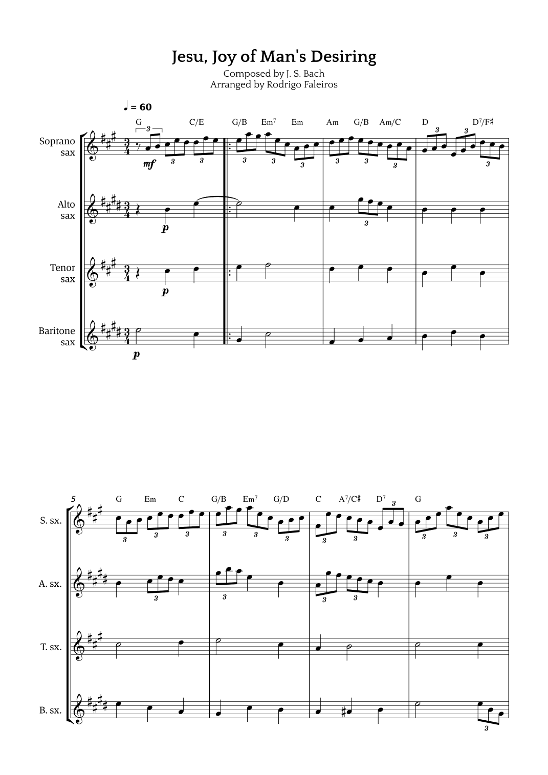 Jesu, Joy of Man's Desiring (arr. Rodrigo Faleiros)