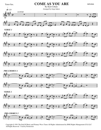 Come As You Are (arr. Jorge Juárez)