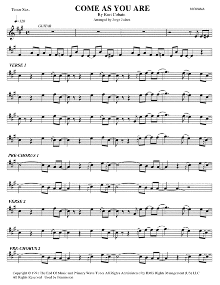 Come As You Are (arr. Jorge Juárez)