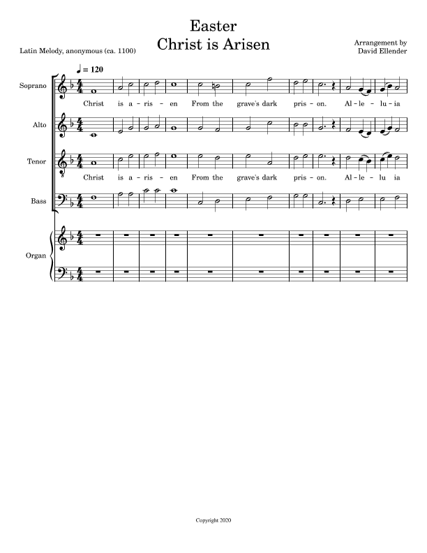Christ is Arisen (arr. David Ellender)
