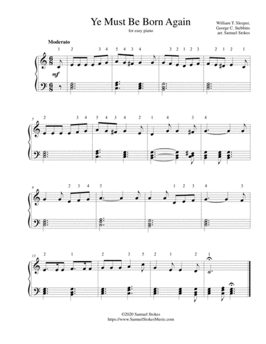 Ye Must Be Born Again - for easy piano (arr. Samuel Stokes)