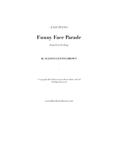 Funny Face Parade - Easy Piano Solo - by Allison Leyton-Brown