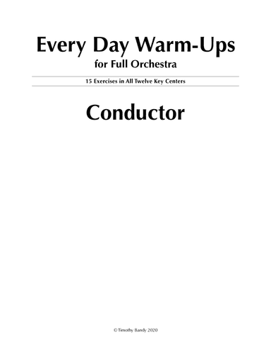 Every Day Warm-Ups Complete Set-All 12 Keys, Parts, & Scores