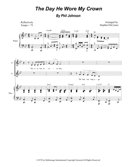 The Day He Wore My Crown (arr. Stephen DeCesare)