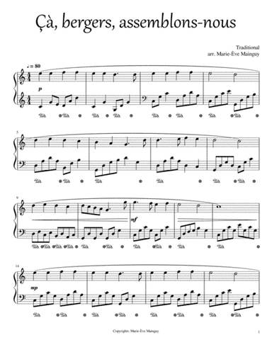 Çà, bergers, assemblons-nous (arr. Marie-Ève Mainguy)