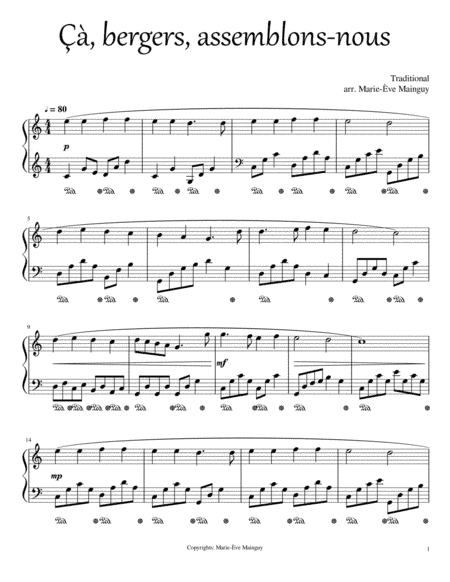 Çà, bergers, assemblons-nous (arr. Marie-Ève Mainguy)