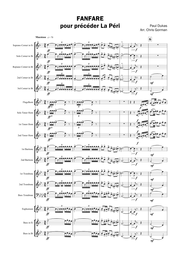 La Péri (arr. Chris Gorman)