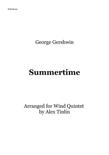 Summertime (arr. Alex Tinlin)