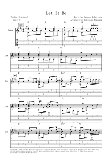 Let It Be (arr. Tomohisa Kumagai)