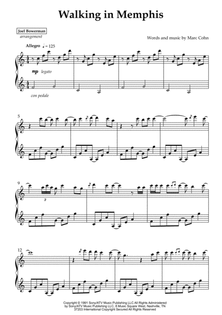 Walking In Memphis (arr. Joel Bowerman)