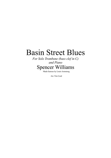 Basin Street Blues (arr. Tim Curd)