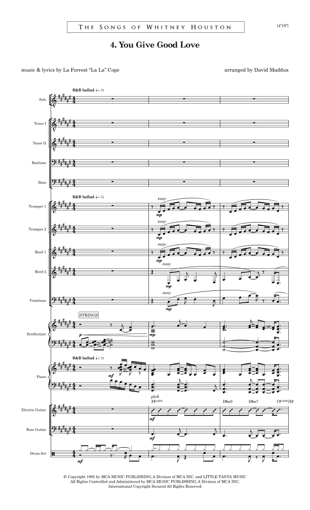 You Give Good Love (arr. David Maddux)