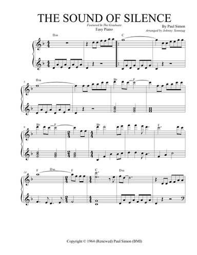 The Sound Of Silence (arr. Johnny Sonntag)