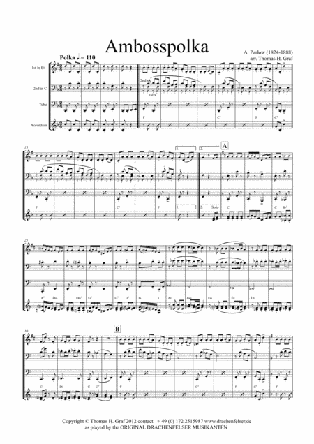 Amboss-Polka - German Polka - Oktoberfest - German Band (arr. Thomas H. Graf)