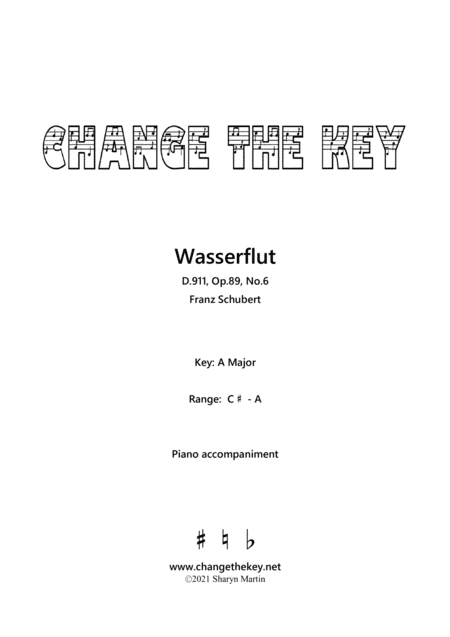 Wasserflut A Major (arr. Sharyn Martin)