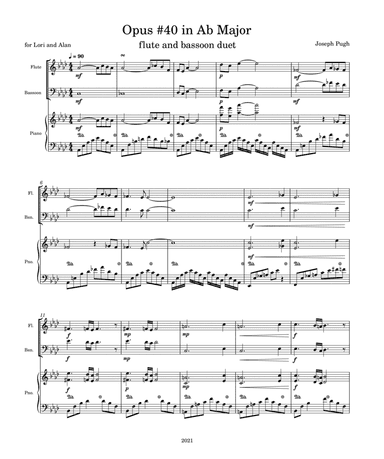Opus #40 In Ab Major (for flute and bassoon)