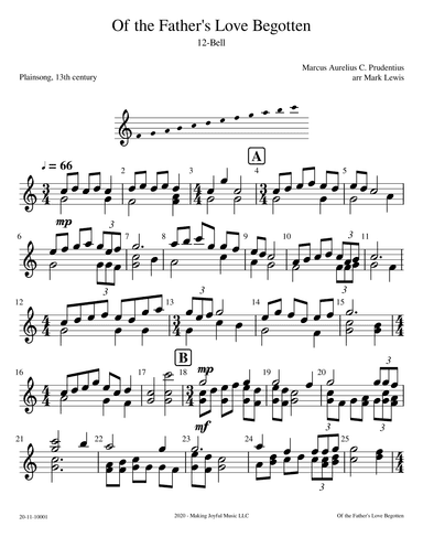 Of the Father's Love Begotten - 12-Bell Ensemble (arr. Mark R Lewis)